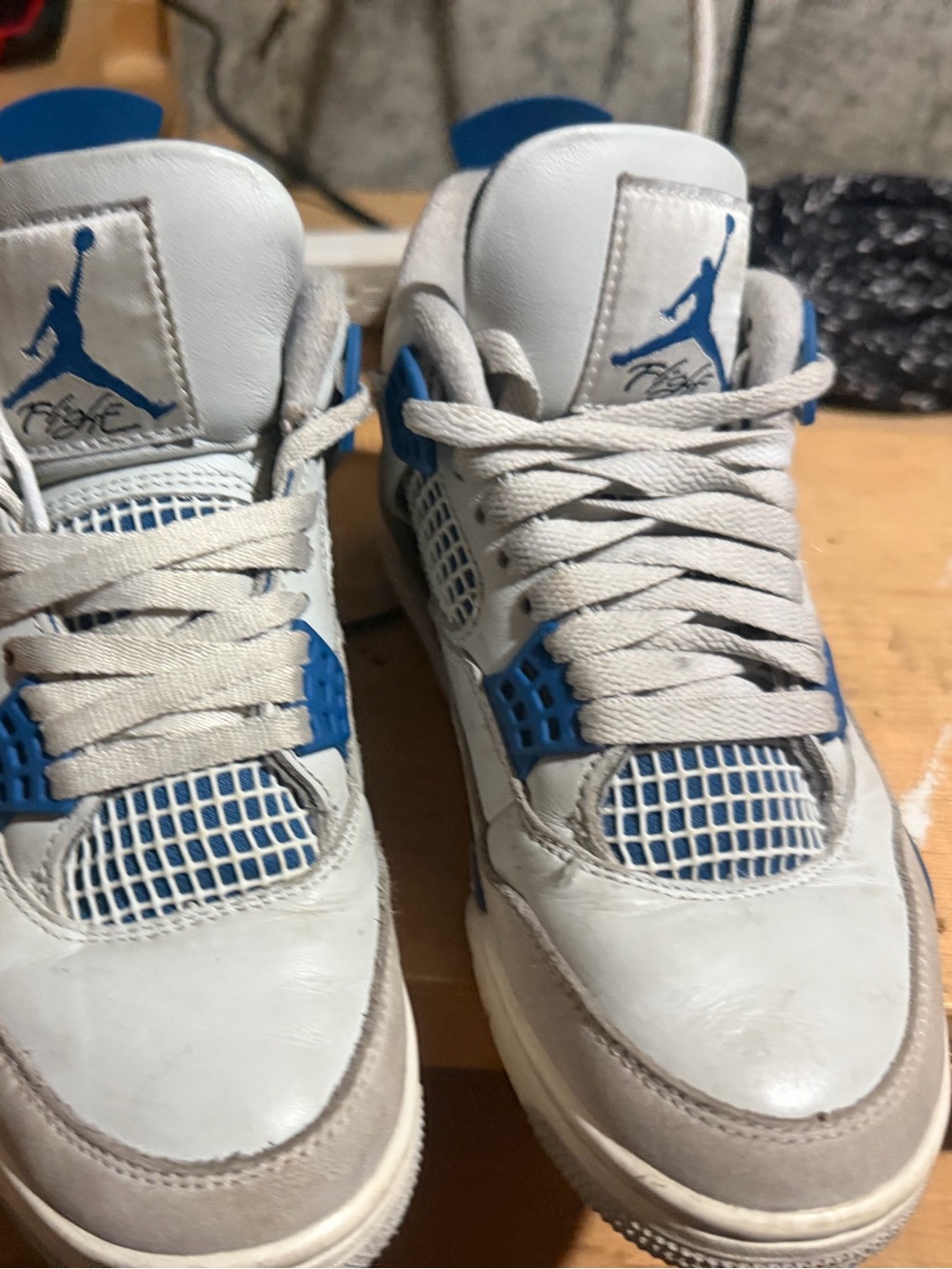 Jordan Retro Sneakers in White and Blue